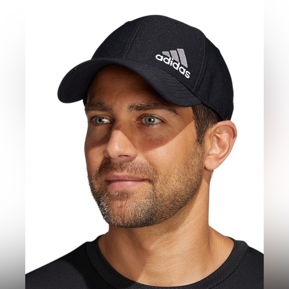 NWT Adidas Areoready Release 3 Stretch Fit S/M Black Hat - Picture 6 of 9